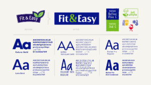 packaging design Fit&Easy - new logo and visual identity - fonts and colors