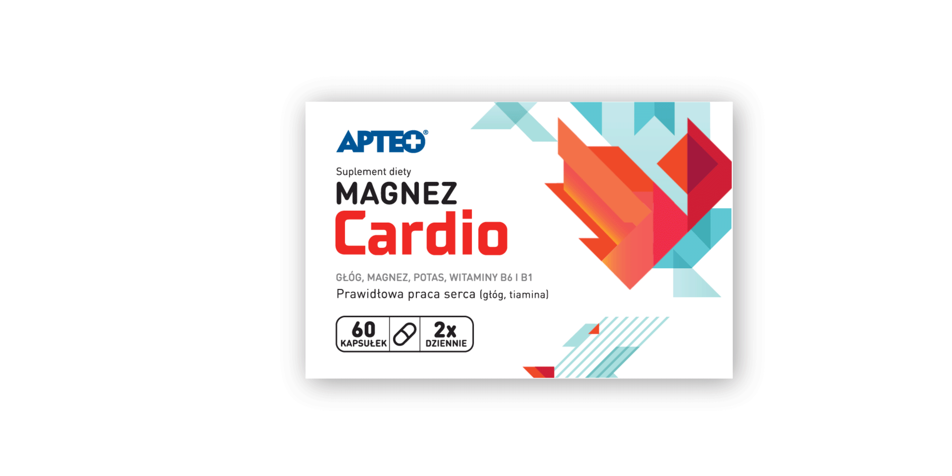 Opakowanie magnez Cardio - Redesign opakowań Apteo