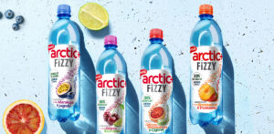 Projekt submarki i design opakowań wody smakowej Arctic+ Fizzy.
