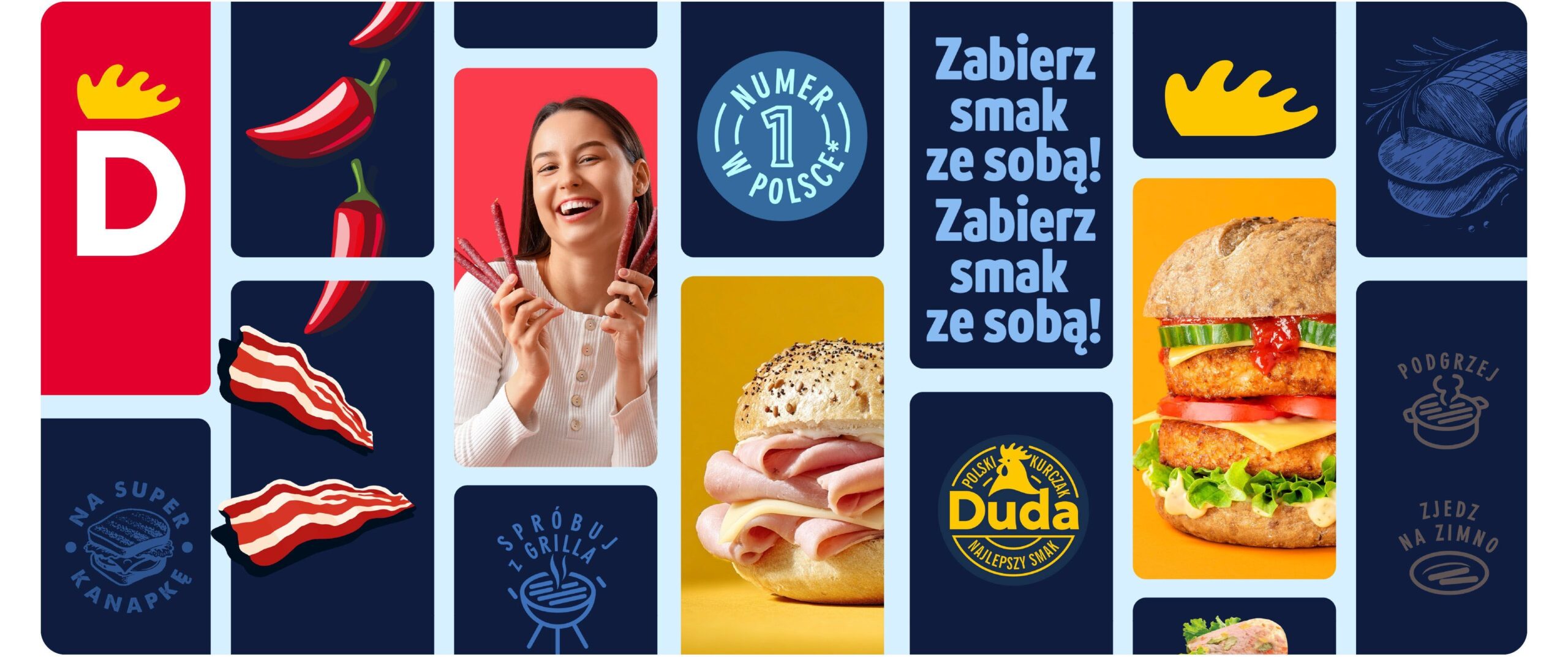 Rebranding marki Duda - świat marki: apetyczność i radość z jedzenia