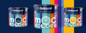 New packaging design for Dekoral latex paint called MOC Koloru.
