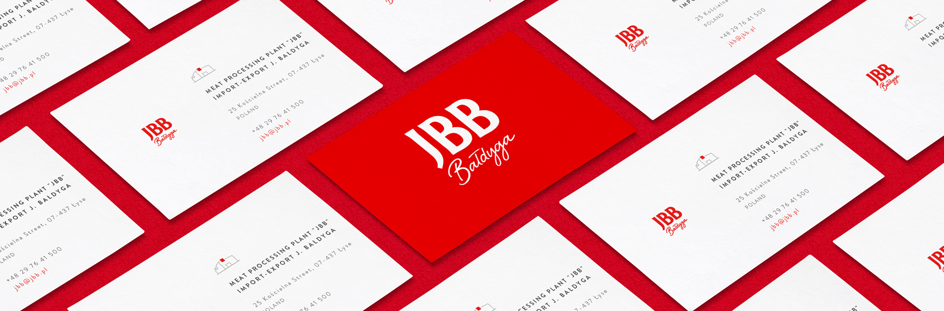 Rebranding marki JBB Bałdyga - wizytówki.