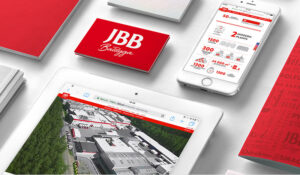Rebranding marki JBB Bałdyga - materiały drukowane.
