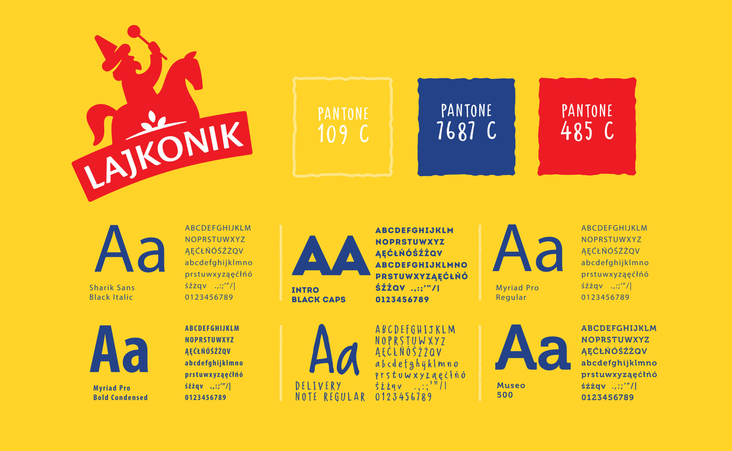 Identyfikacja wizualna Lajkonik - kolory i typografia