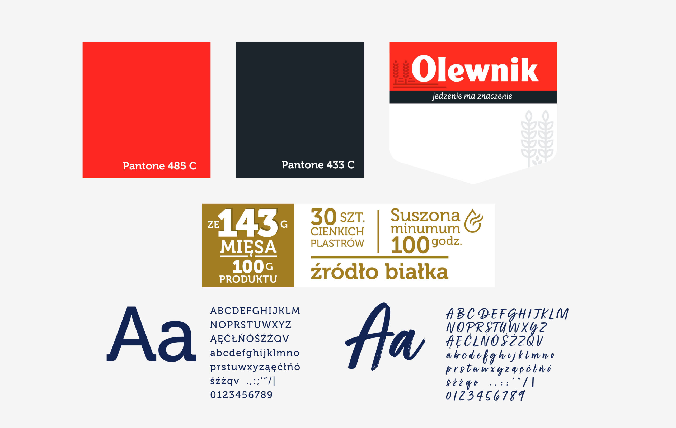 Visual identification of Olewnik - colors and typography