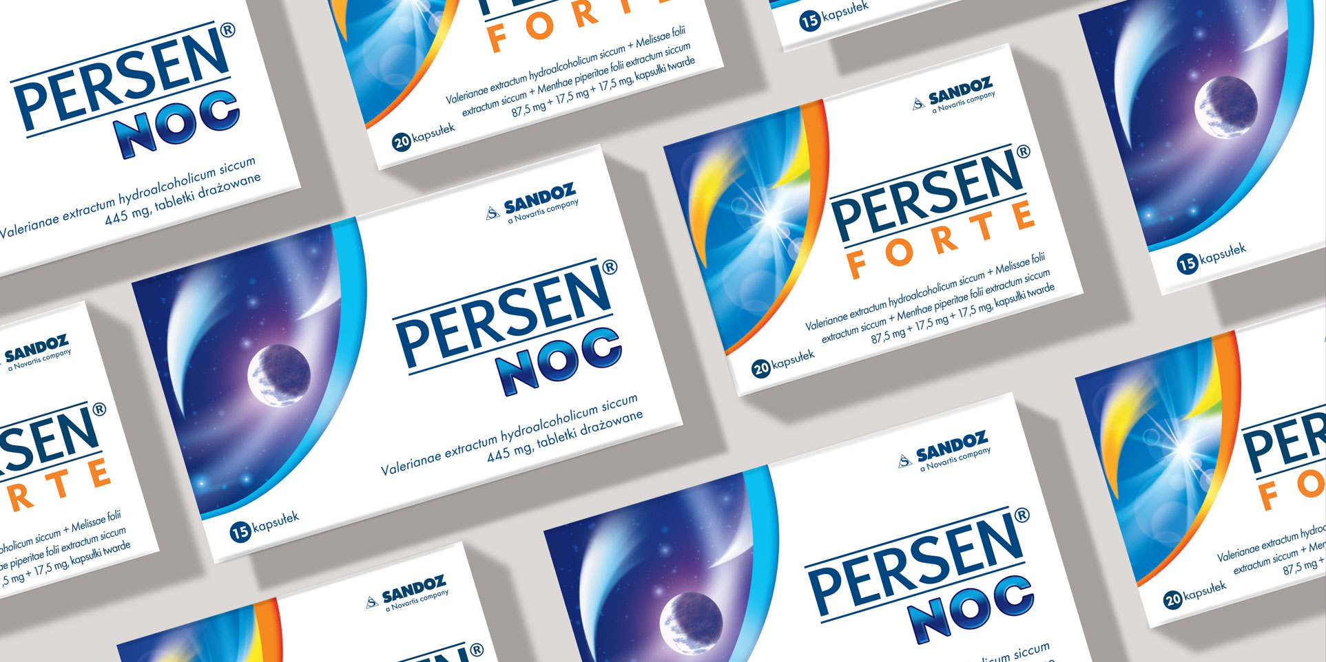 Projekty opakowań marki Persen w wykonaniu PND Futura