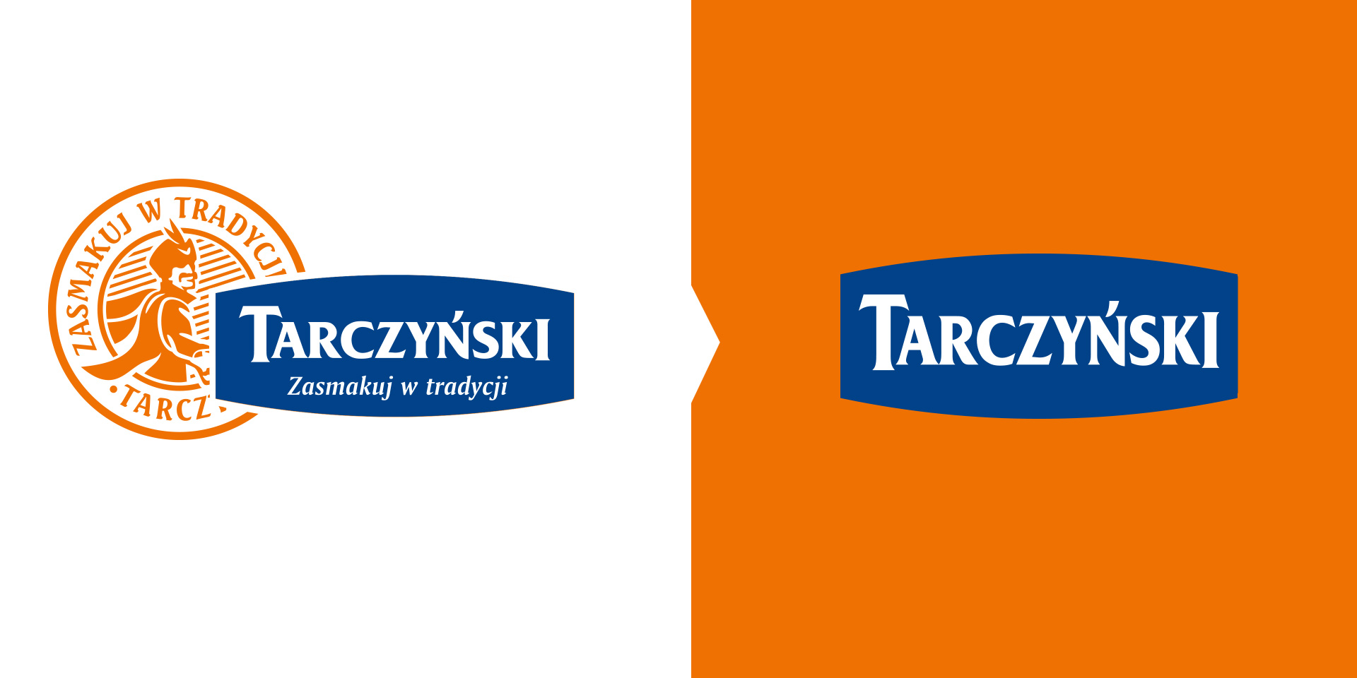 system identyfikacji wizualnej Tarczyński Corporate identity, logo design - przed i po.